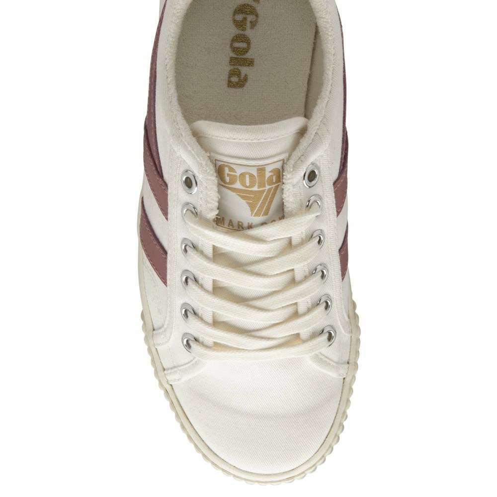 Basket Gola Tennis Mark Cox Blanche Rose Femme | GAPH-13329498