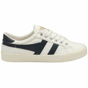 Basket Gola Tennis Mark Cox Blanche Bleu Marine Femme | CGZE-66190959