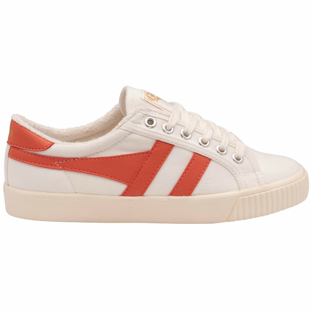 Basket Gola Tennis Mark Cox Blanche Corail Femme | SRIA-23954543