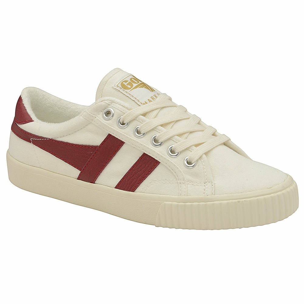 Basket Gola Tennis Mark Cox Blanche Rouge Femme | FQIO-53227190