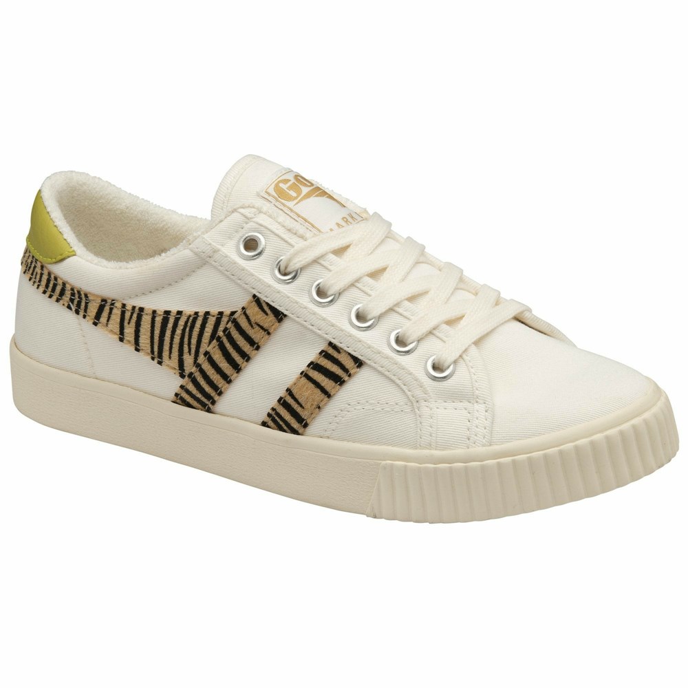 Basket Gola Tennis Mark Cox Safari Blanche Femme | YVET-64858438