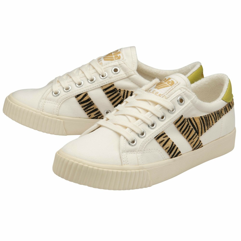 Basket Gola Tennis Mark Cox Safari Blanche Femme | YVET-64858438