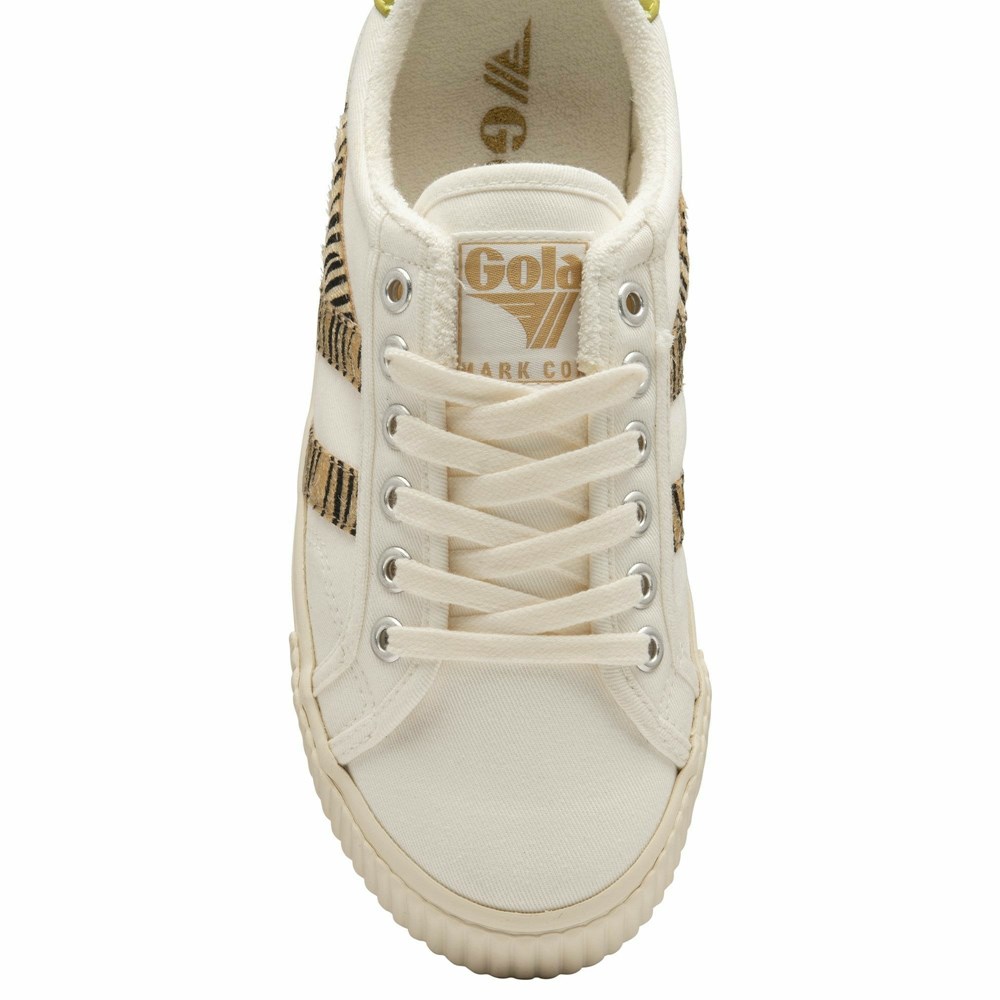 Basket Gola Tennis Mark Cox Safari Blanche Femme | YVET-64858438