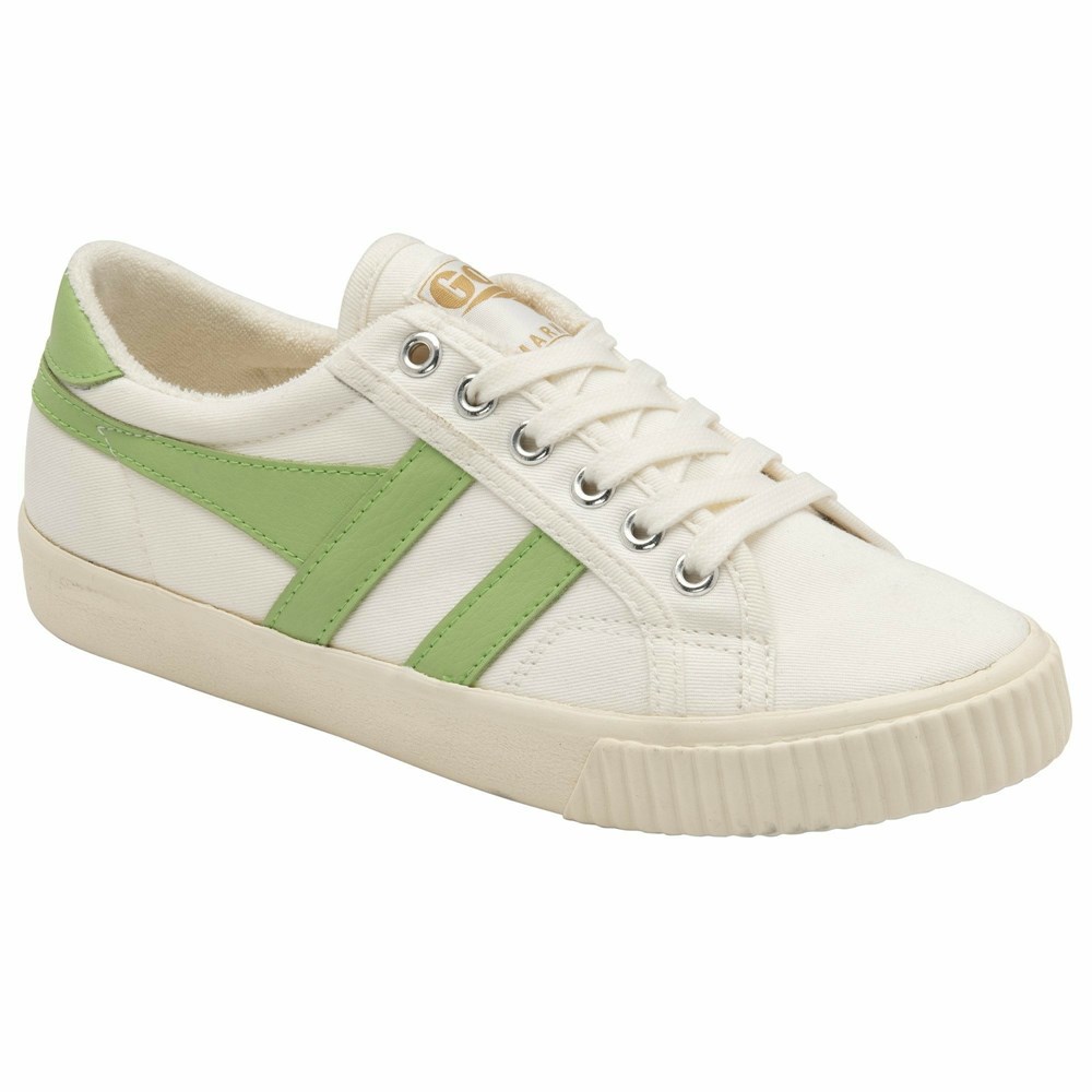 Basket Gola Tennis Mark Cox Blanche Vert Femme | PPNQ-05529945