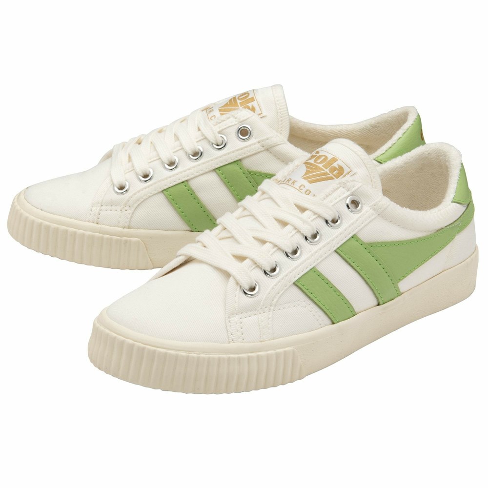 Basket Gola Tennis Mark Cox Blanche Vert Femme | PPNQ-05529945