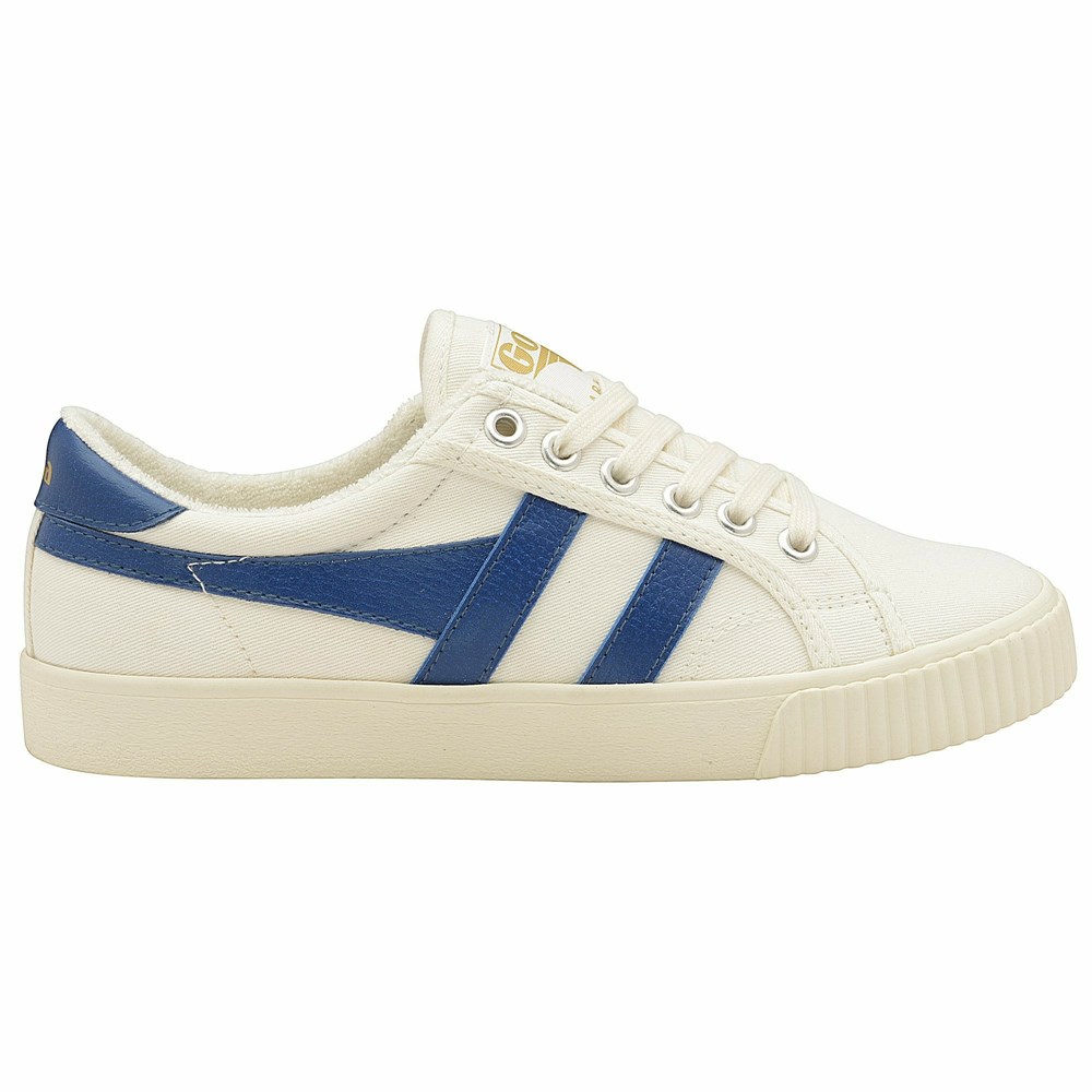 Basket Gola Tennis Mark Cox Blanche Bleu Femme | ABLL-96557906