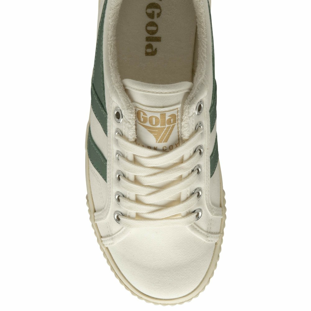 Basket Gola Tennis Mark Cox Blanche Vert Femme | MMYT-35631621