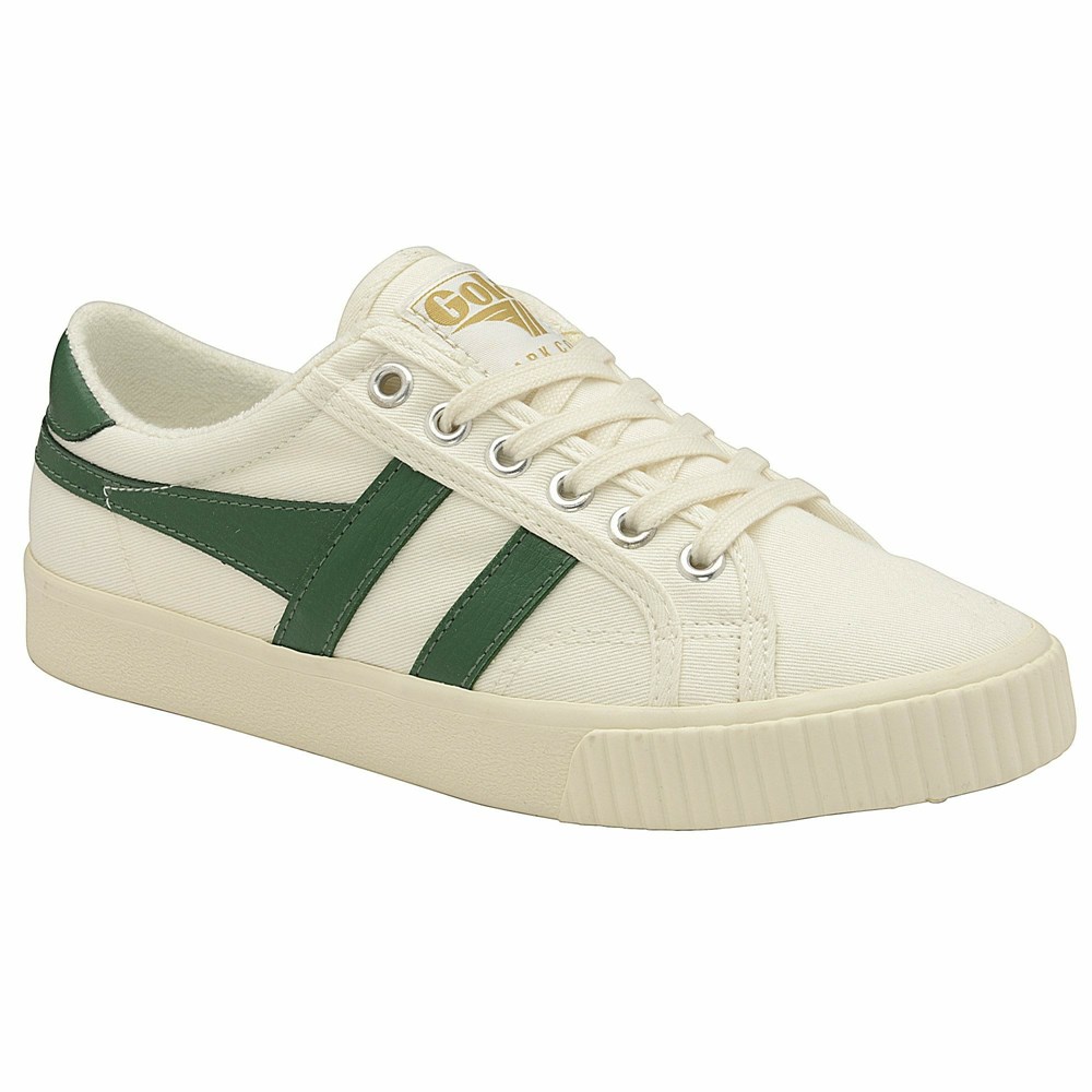 Basket Gola Tennis Mark Cox Blanche Vert Foncé Femme | OMZY-43002598