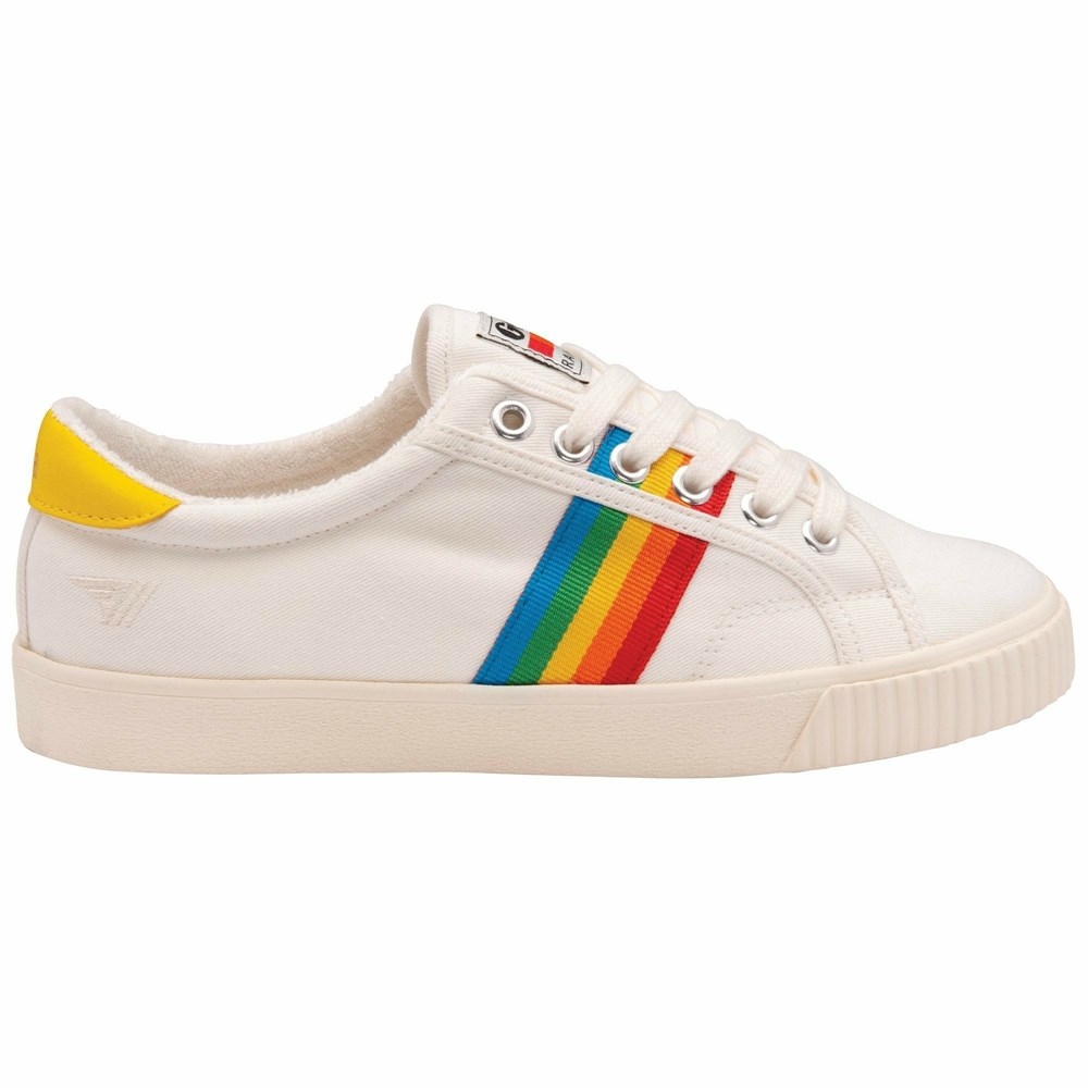 Basket Gola Tennis Mark Cox Rainbow II Blanche Multicolore Femme | FJVP-72805070