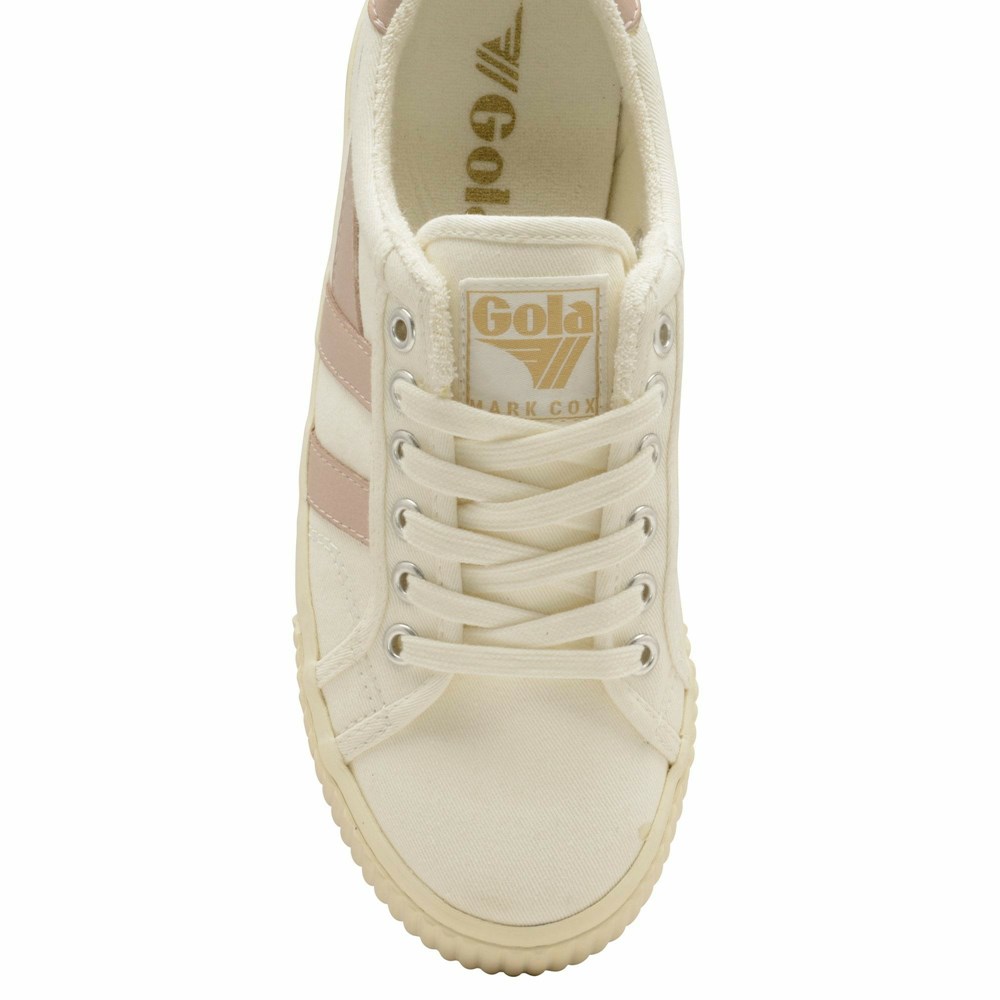 Basket Gola Tennis Mark Cox Blanche Femme | IJXG-90747286