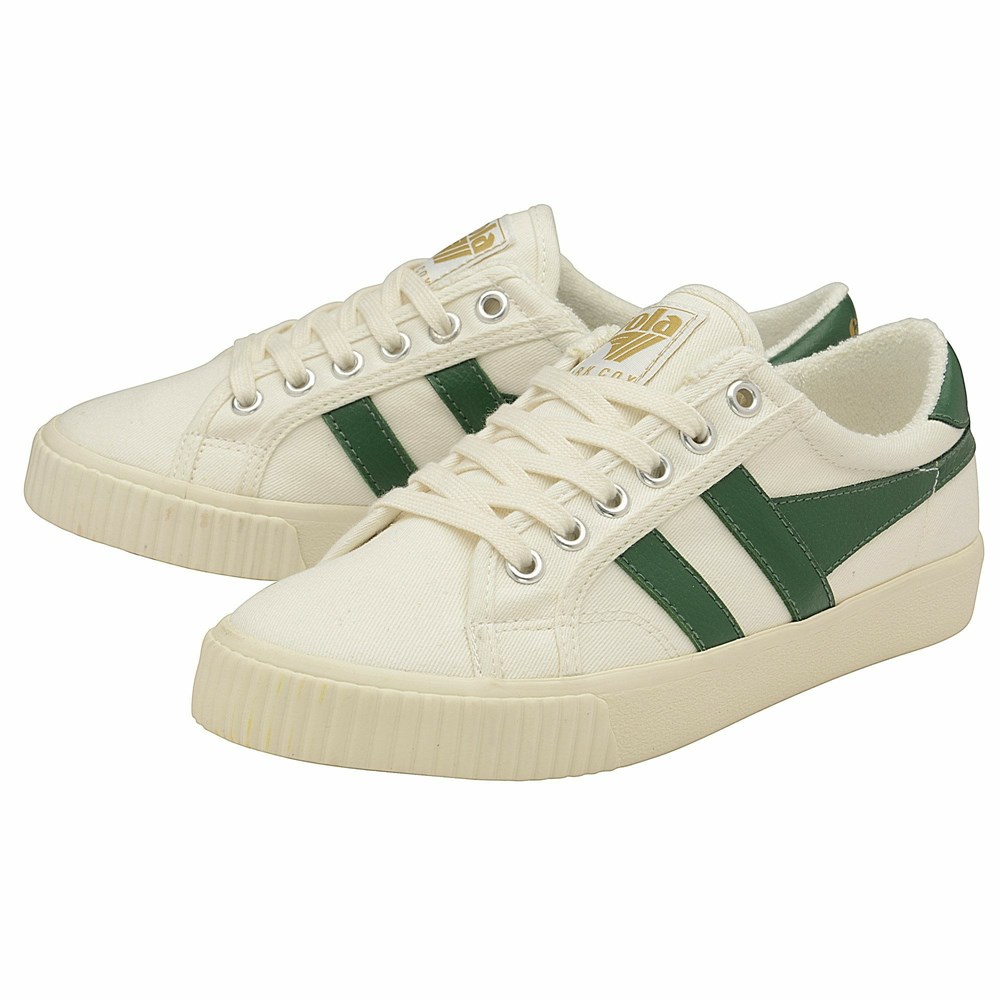 Basket Gola Tennis Mark Cox Blanche Vert Foncé Femme | OMZY-43002598