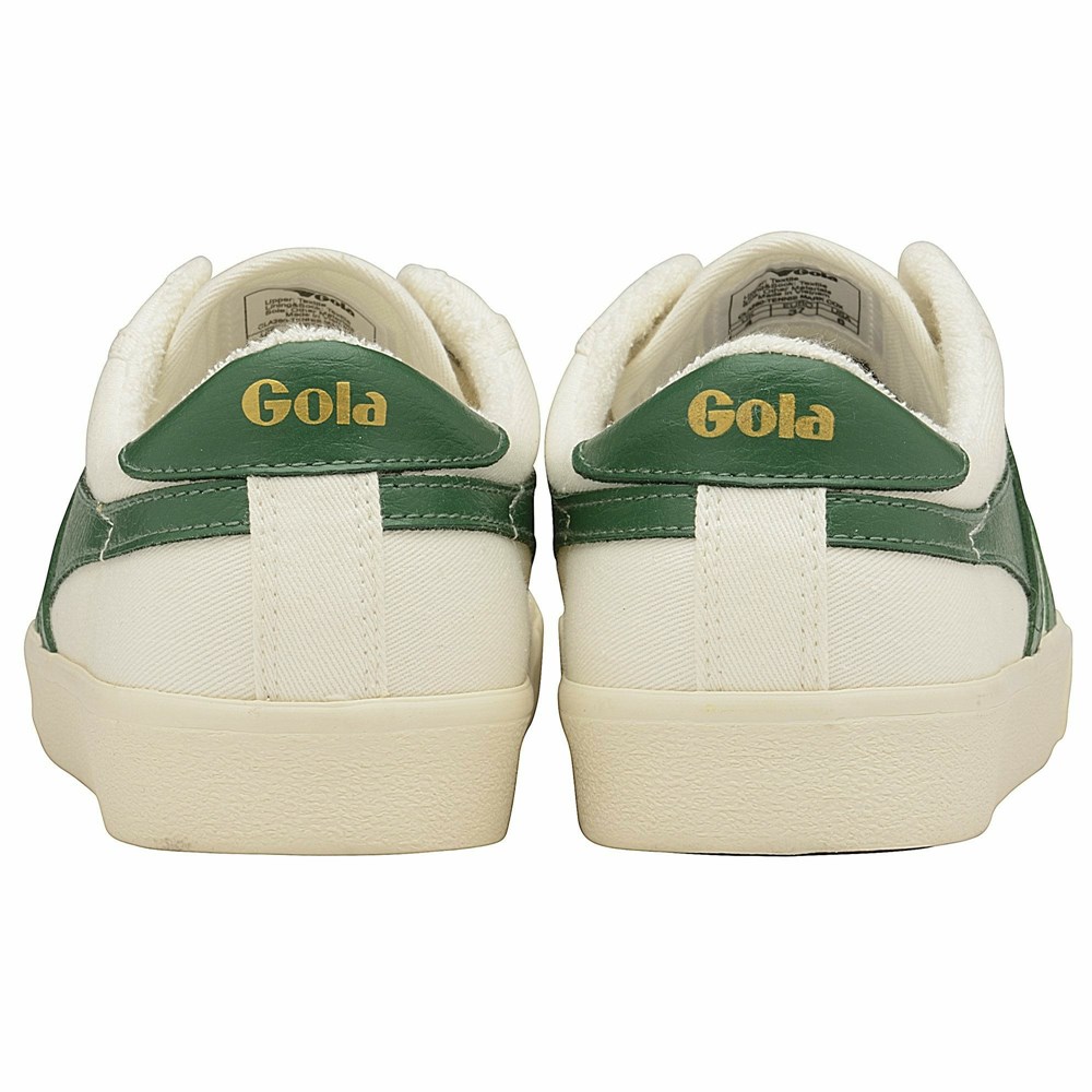 Basket Gola Tennis Mark Cox Blanche Vert Foncé Femme | OMZY-43002598