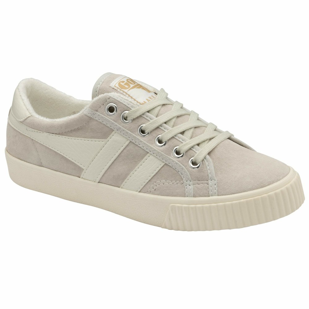 Basket Gola Tennis Mark Cox Daim Blanche Femme | XLDD-36729619