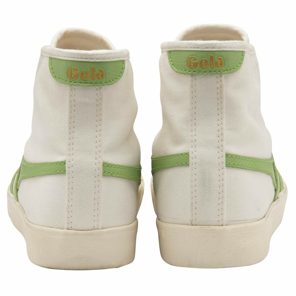 Basket Gola Tennis Mark Cox High Blanche Vert Femme | AUIR-29294788