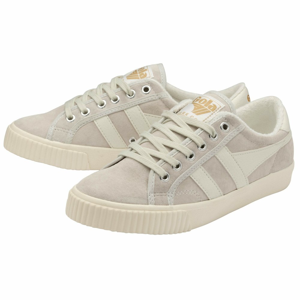 Basket Gola Tennis Mark Cox Daim Blanche Femme | XLDD-36729619