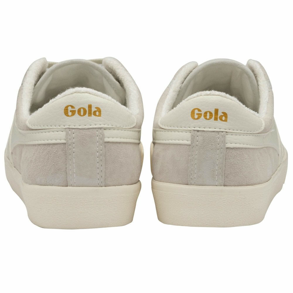 Basket Gola Tennis Mark Cox Daim Blanche Femme | XLDD-36729619