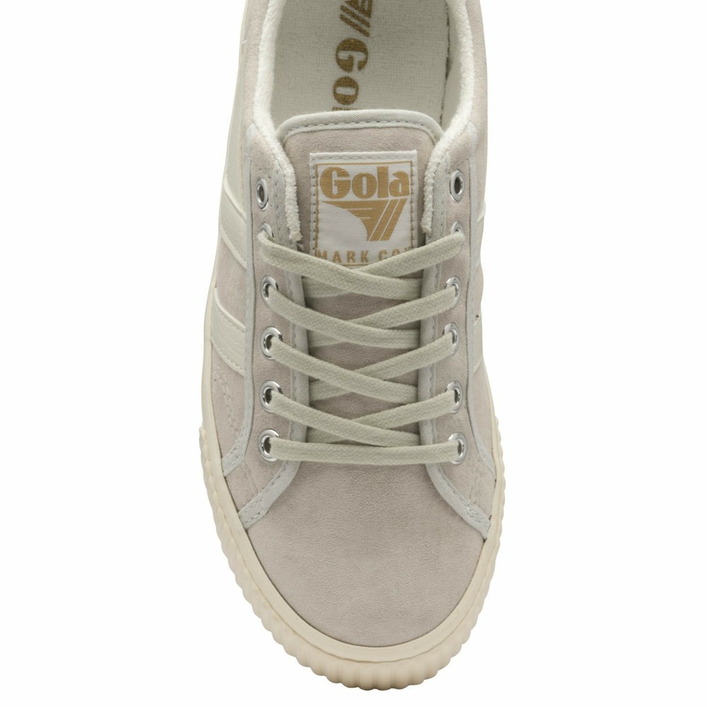 Basket Gola Tennis Mark Cox Daim Blanche Femme | XLDD-36729619