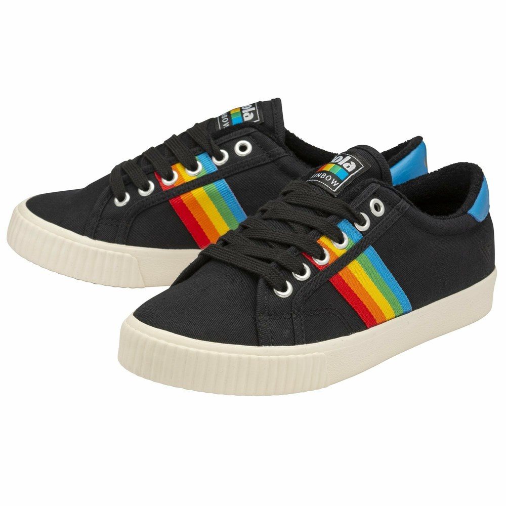 Basket Gola Tennis Mark Cox Rainbow II Noir Multicolore Femme | YCUP-91901551