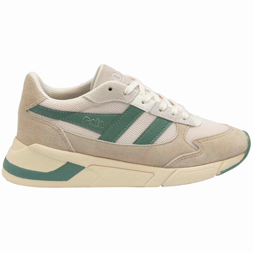 Basket Gola Tempest Blanche Marron Vert Femme | AAIE-71884933