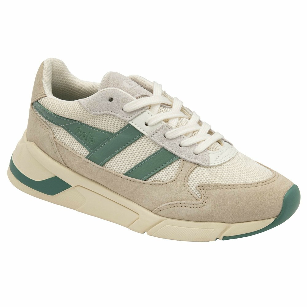 Basket Gola Tempest Blanche Marron Vert Femme | AAIE-71884933