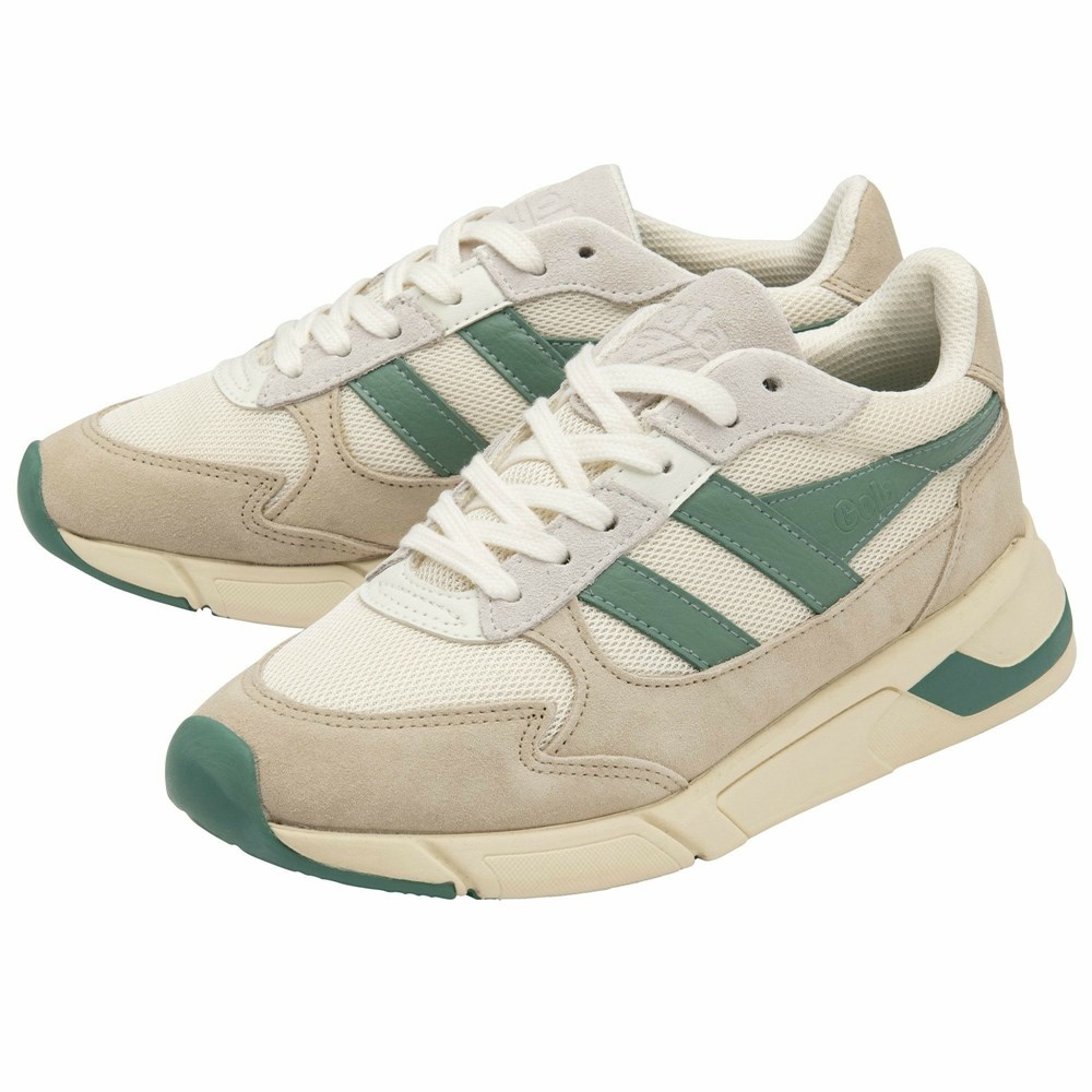 Basket Gola Tempest Blanche Marron Vert Femme | AAIE-71884933